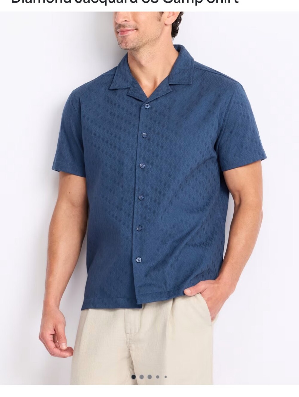 Alesbury Diamond Jacquard Camp Shirt- L